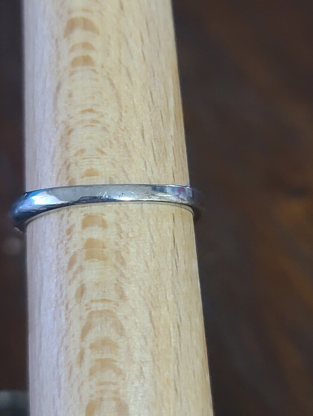 Sterling Silver 925 Solitaire Ring 8.25 - Picture 7 of 9